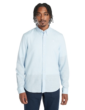 Camisa casual Timberland de algodón manga larga para hombre