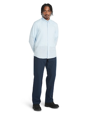 Camisa casual Timberland de algodón manga larga para hombre
