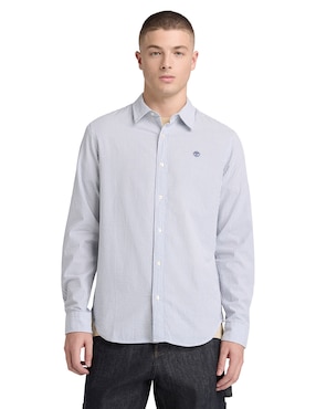 Camisa casual Timberland de algodón manga larga para hombre