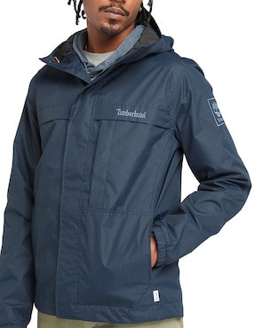 Chamarra casual Timberland impermeable con bolsillos para hombre