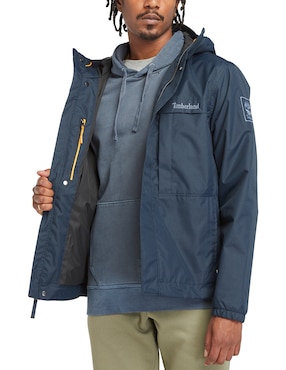 Chamarra casual Timberland impermeable con bolsillos para hombre