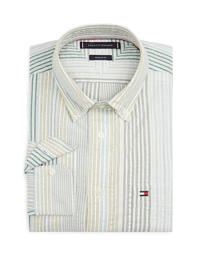 Camisa casual Tommy Hilfiger de algodón manga larga para hombre