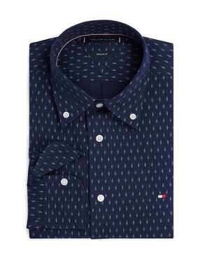Camisa casual Tommy Hilfiger de algodón manga larga para hombre