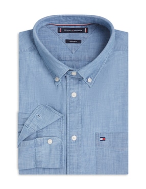 Camisa casual Tommy Hilfiger de algodón manga larga para hombre
