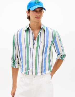 Camisa casual Tommy Hilfiger manga larga para hombre