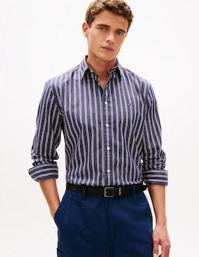 Camisa casual Tommy Hilfiger de algodón manga larga para hombre
