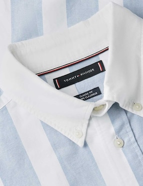 Camisa casual Tommy Hilfiger de algodón manga larga para hombre