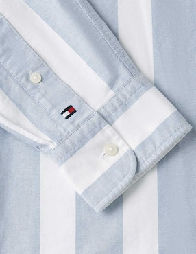 Camisa casual Tommy Hilfiger de algodón manga larga para hombre