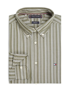 Camisa casual Tommy Hilfiger de algodón manga larga para hombre