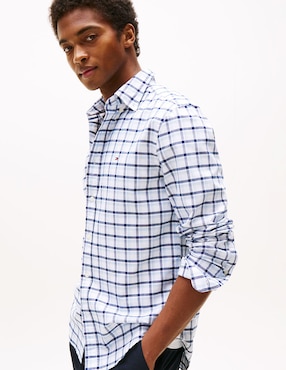 Camisa casual Tommy Hilfiger de algodón manga larga para hombre