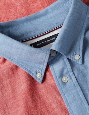Camisa casual Tommy Hilfiger de algodón manga larga para hombre