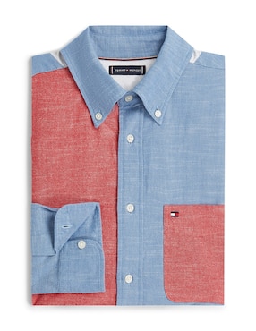 Camisa casual Tommy Hilfiger de algodón manga larga para hombre