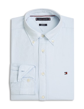 Camisa casual Tommy Hilfiger de algodón manga larga para hombre
