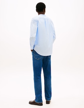 Camisa casual Tommy Hilfiger de algodón manga larga para hombre