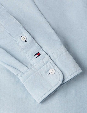 Camisa casual Tommy Hilfiger de algodón manga larga para hombre
