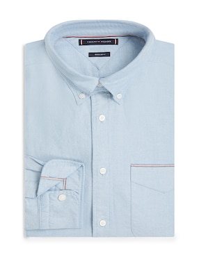 Camisa casual Tommy Hilfiger de algodón manga larga para hombre