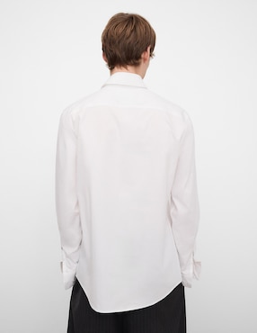 Camisa casual Adolfo Dominguez de algodón manga larga para hombre