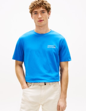 Playera tommy hilfiger cuello redondo para hombre