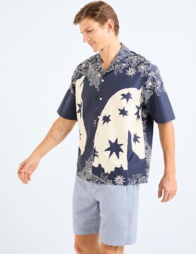 Camisa casual Scotch & Soda de lyocell manga corta para hombre