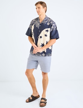 Camisa casual Scotch & Soda de lyocell manga corta para hombre