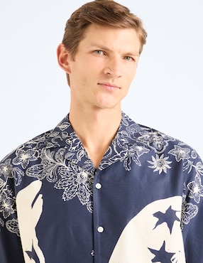 Camisa casual Scotch & Soda de lyocell manga corta para hombre