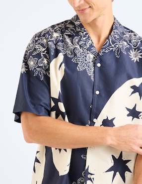 Camisa casual Scotch & Soda de lyocell manga corta para hombre