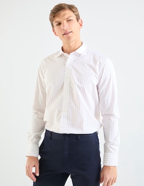 Camisa casual Scappino de algodón manga larga para hombre