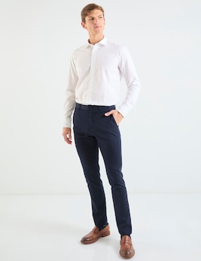 Camisa casual Scappino de algodón manga larga para hombre