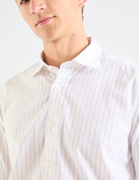 Camisa casual Scappino de algodón manga larga para hombre