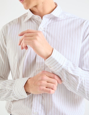 Camisa casual Scappino de algodón manga larga para hombre