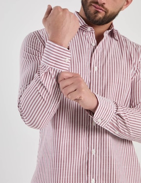 Camisa casual Scappino de algodón manga larga para hombre