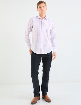 Camisa casual Scappino de algodón manga larga para hombre