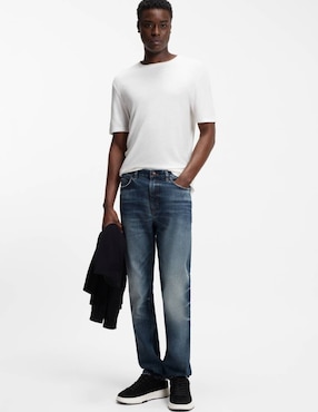 Jeans slim Hugo 708 lavado medio para hombre