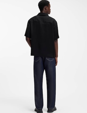 Camisa casual Hugo de lyocell manga corta para hombre