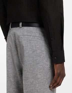Camisa business casual Hugo de algodón manga larga para hombre