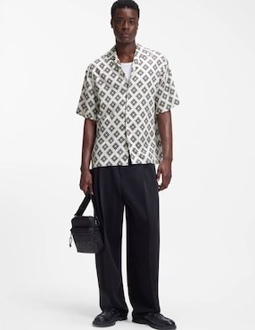 Camisa casual Hugo de lyocell manga corta para hombre