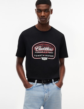 Playera Tommy Hilfiger Cadillac F1 Script cuello redondo para hombre