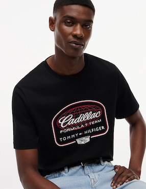 Playera Tommy Hilfiger Cadillac F1 Script cuello redondo para hombre