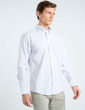 Camisa casual Brooks Brothers de algodón manga larga para hombre