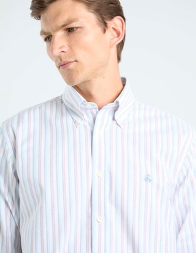 Camisa casual Brooks Brothers de algodón manga larga para hombre
