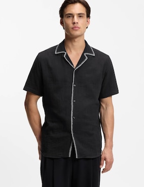 Camisa casual Hugo de algodón manga corta para hombre
