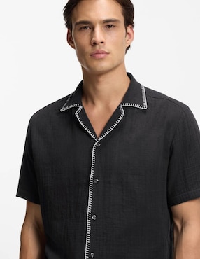 Camisa casual Hugo de algodón manga corta para hombre