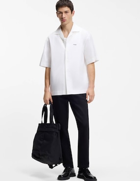 Camisa casual Hugo de algodón manga corta para hombre