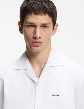 Camisa casual Hugo de algodón manga corta para hombre