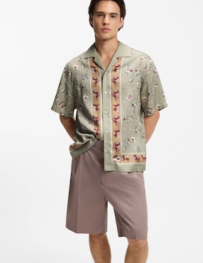 Camisa casual Hugo de lyocell manga corta para hombre
