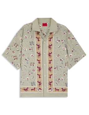 Camisa casual Hugo de lyocell manga corta para hombre