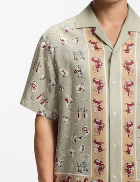 Camisa casual Hugo de lyocell manga corta para hombre
