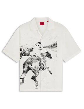 Camisa casual Hugo de algodón manga corta para hombre
