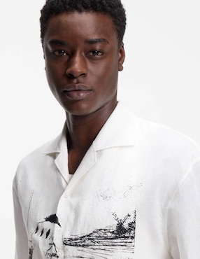 Camisa casual Hugo de algodón manga corta para hombre