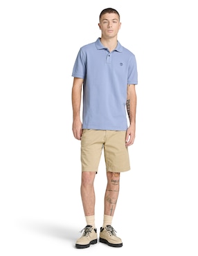 Playera Timberland Tee cuello con botón para hombre